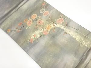 引箔金彩牡丹模様名古屋帯